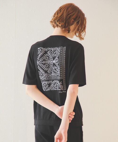 DESIGNWORKS（デザインワークス） セーター ニット リーフ柄ニットT