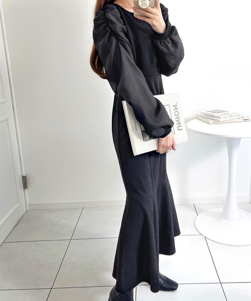 「mily bilet」 コンビワンピース LARGE ブラック レディース_画像2