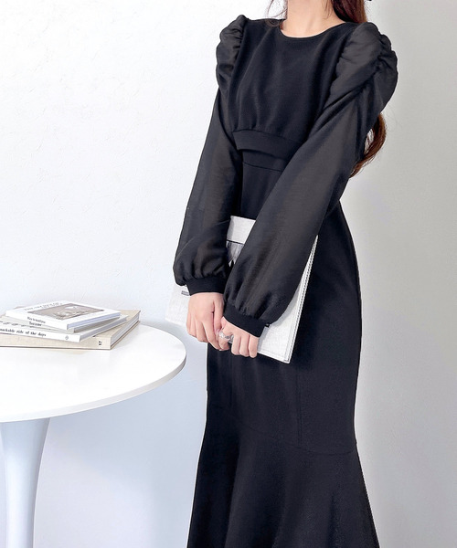 「mily bilet」 コンビワンピース LARGE ブラック レディース_画像5