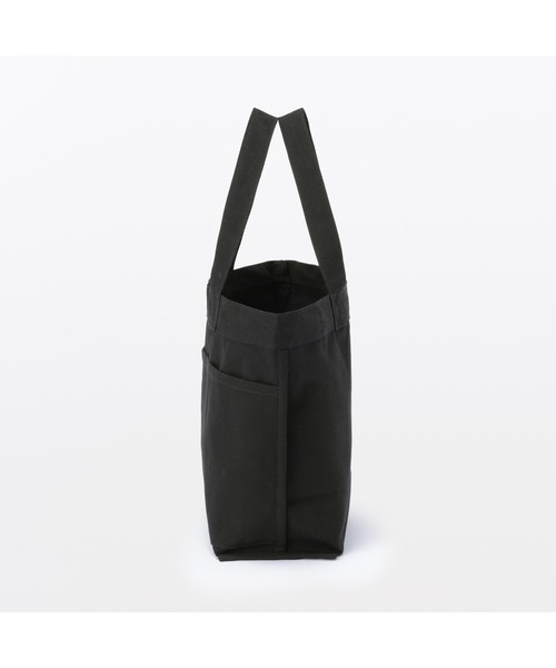 MUJI 無印良品 トートバッグ 黒 無印良品（MUJI） トートバッグ 帆布 横型 トートバッグ レディース