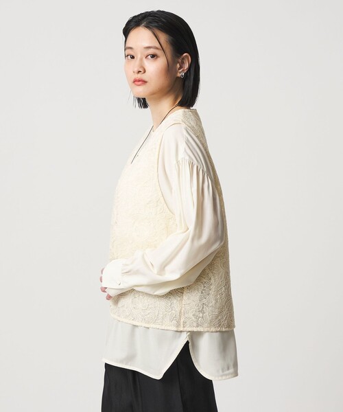 A DAY IN THE LIFE ベスト ジレ レースベスト＋ブラウス ‐セット
