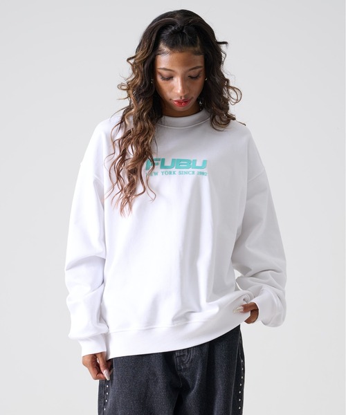 「FUBU」 スウェットカットソー L ホワイト メンズ_画像8
