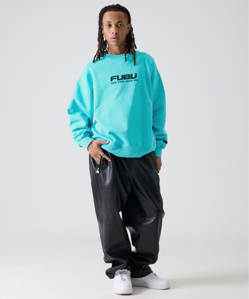 「FUBU」 スウェットカットソー L ホワイト メンズ_画像9