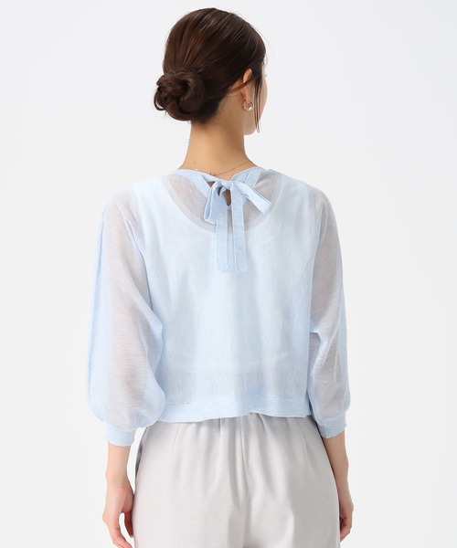 M'S GRACY*シアーメッシュボレロ ショート丈カーディガン M'S GRACY - M'S GRACY*シアーメッシュボレロ ショート丈カーディガン