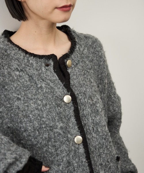 「Shelly island」 ニットカーディガン FREE ブラウン レディース_画像3