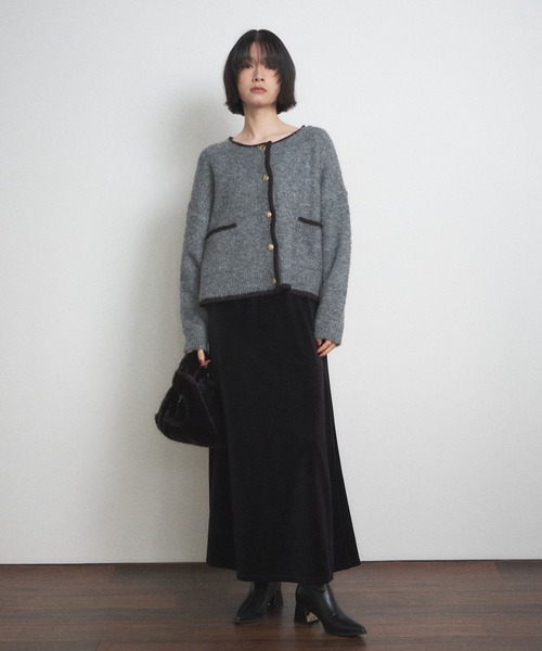 「Shelly island」 ニットカーディガン FREE ブラウン レディース_画像5