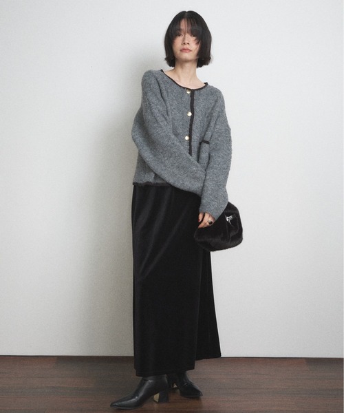 「Shelly island」 ニットカーディガン FREE ブラウン レディース_画像6