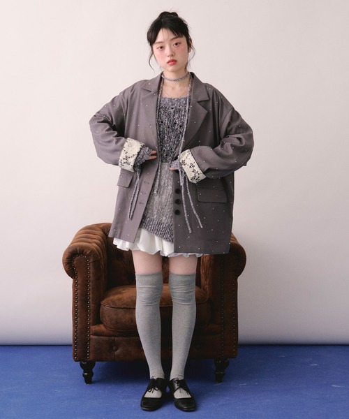 loin nuit ニット セーター asymmetry lace up knit / アシンメトリー