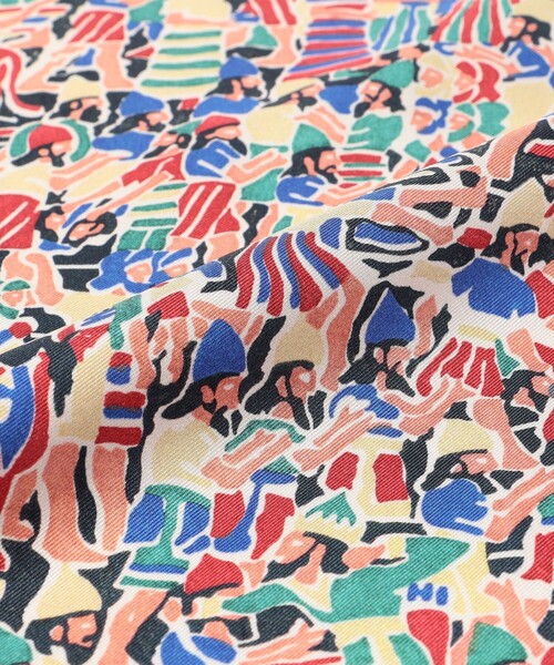 スカーフ バンダナ Festival シルクプリントスカーフ レディースの画像