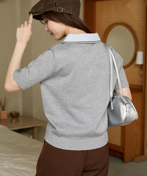 新品 マリークワント Tシャツ グレー MARY QUANT（マリークヮント） tシャツ マリークワント コンパクト