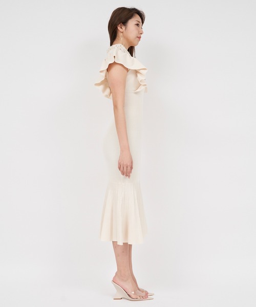 「ROYAL PARTY」 ニットワンピース SHORT ブラック レディース_画像7