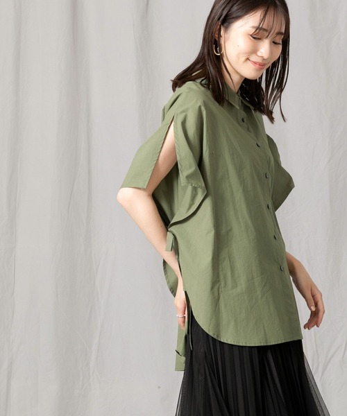 「Gready Brilliant」 「favori」ノースリーブシャツ 38 カーキ レディース_画像8