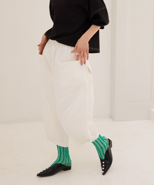「manana suerte」 クロップドパンツ FREE ネイビー レディース_画像8