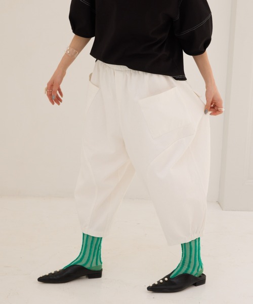 「manana suerte」 クロップドパンツ FREE ネイビー レディース_画像9