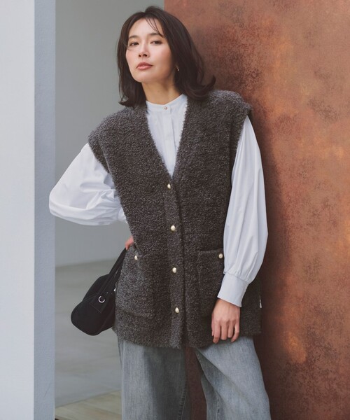 「UNFILO」 長袖ブラウス MEDIUM ブルー レディース_画像5