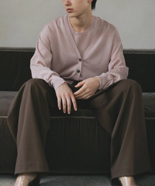 セーター ニット Highgauge Sheer Cardigan 62610522 メンズの画像
