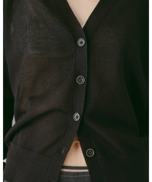 セーター ニット Highgauge Sheer Cardigan 62610522 メンズの画像