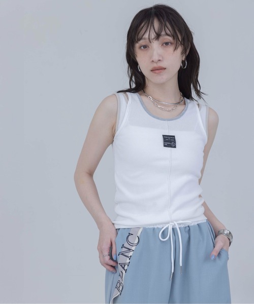 gadid anoniem LEWIN / WHITE タンクトップ Eimee Law（エイミーロウ） タンクトップ ノースリーブ レイヤード