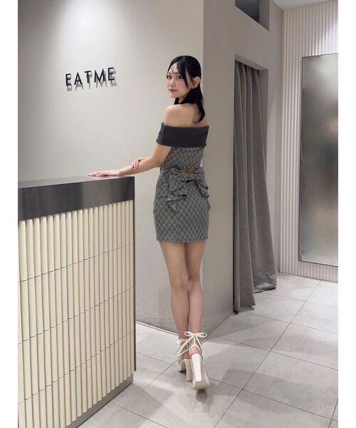 EATME（イートミー） ワンピース BACKオープンチェックカットアウト