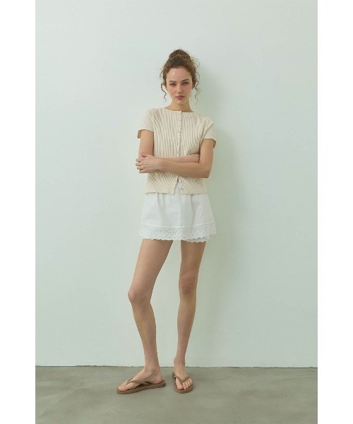 ALEXIA STAM（アリシアスタン） tシャツ Lace Divided Skirt /レース