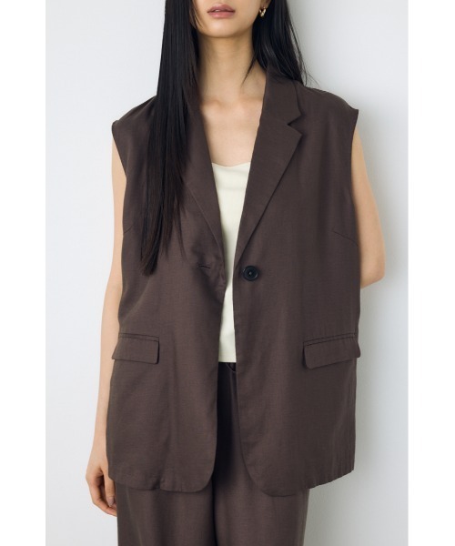 なる　クールカレアン　　新品未使用 レディース　ベスト　ジレ トップス AZUL BY MOUSSY（アズールバイマウジー） ベスト ジレ 「セットアップ