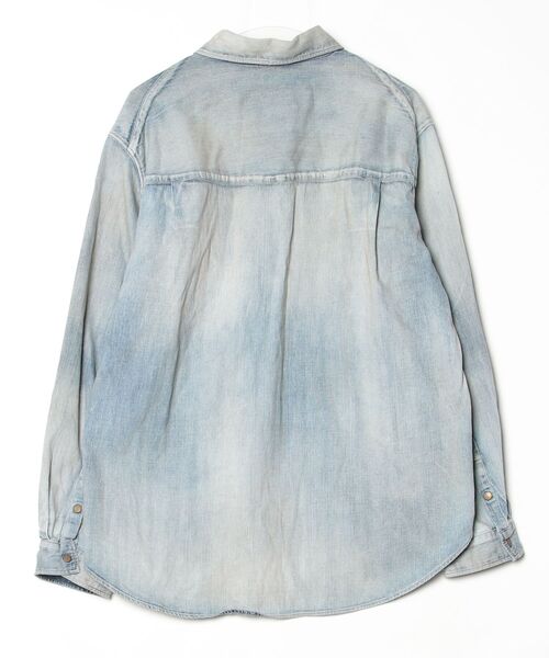 「ANCELLM」 DENIM WESTERN SHIRT 1 ブルー メンズ_画像2