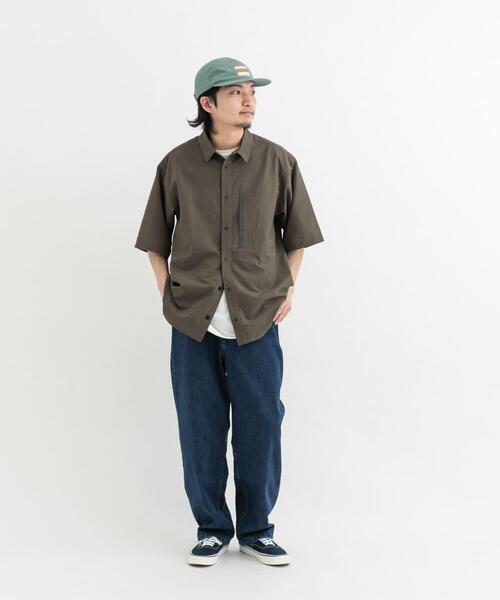 「EKAL」 半袖シャツ MEDIUM オリーブ メンズ_画像9
