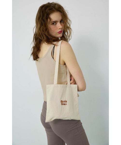 ALEXIA STAM ロゴ入りトートバッグ（パープルorグリーン） ALEXIA STAM（アリシアスタン） トートバッグ Embroidered Logo Tote