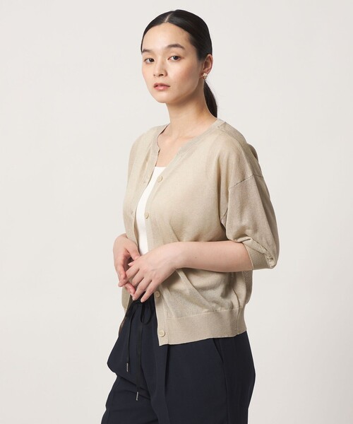 「A DAY IN THE LIFE UNITED ARROWS」 ニットカーディガン FREE イエロー レディース_画像2