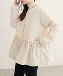 ジャケット ノーカラージャケット フラワーキル...の詳細画像1