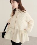 ジャケット ノーカラージャケット フラワーキル...の詳細画像2