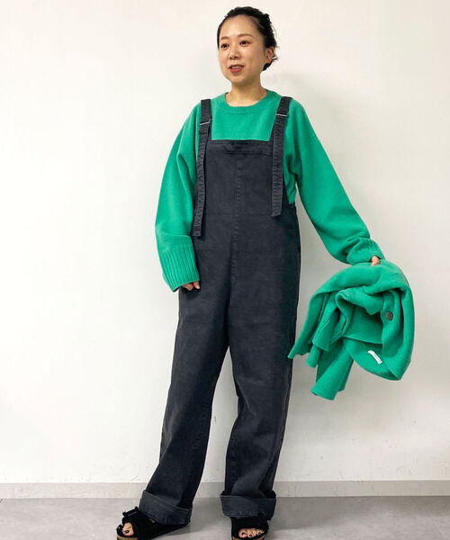 ✧美品【YANUK】ヤヌーク　2ndノーリーズ別注サロペットXS 　アイボリー YANUK サロペット オーバーオール 【YANUK/ヤヌーク】2nd