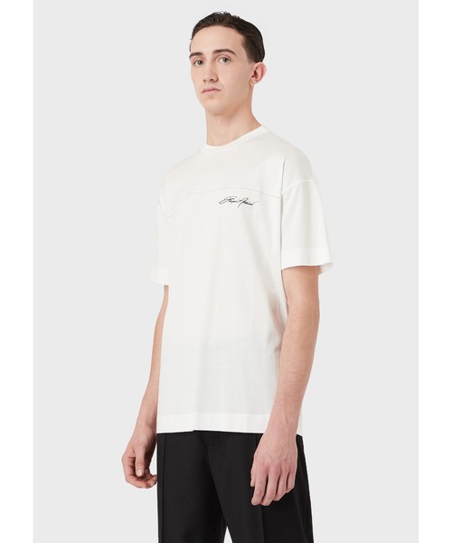 Tシャツ Tシャツ エンポリオ アルマーニ Tシャツ シグネチャーロゴ テンセル混紡ジャージー製 Zozotown Paypayモール店 通販 Paypayモール