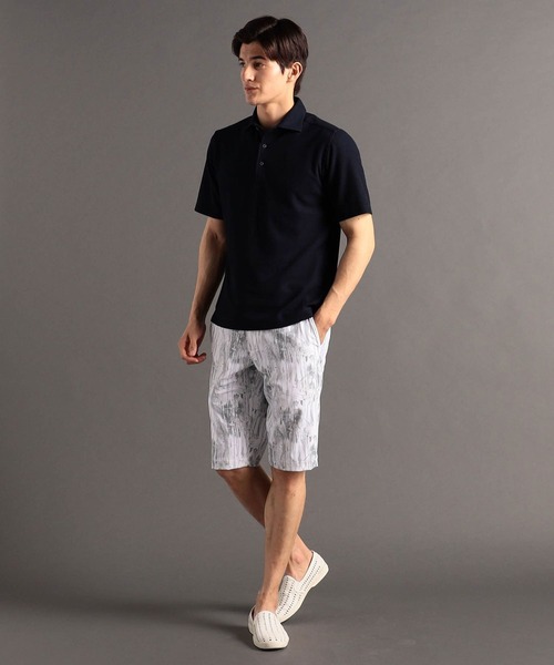 MONSIEUR NICOLE（ムッシュニコル） ポロシャツ ハニカムボーダー 半袖