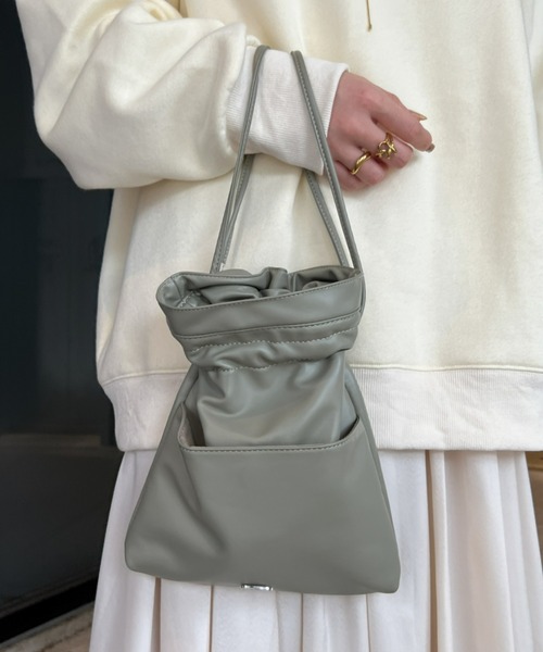 九月八日　ドローストリングバッグ（ショルダー）クリーム 九月八日 ドローストリング bag : tonto Yahoo!店 - 通販