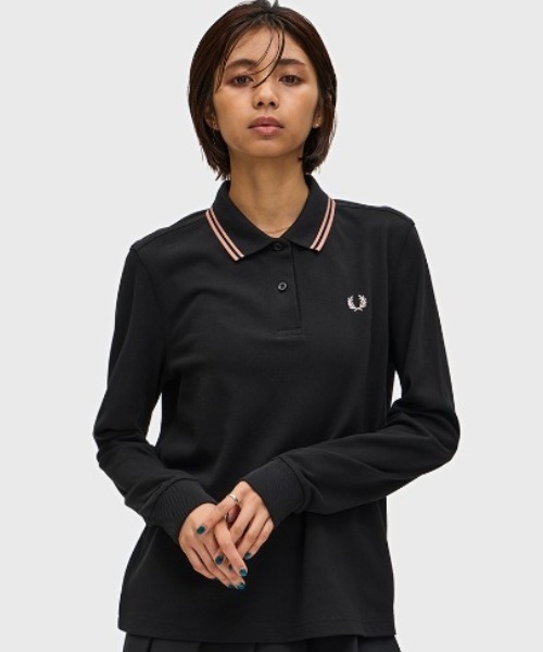 FRED PERRY 長袖ポロシャツ Sサイズ 黒 FRED PERRY ポロシャツ ポロ The Fred Perry Shirt - G3636