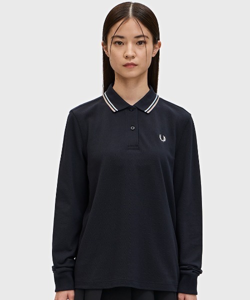 フレッドペリー（FRED PERRY）　ポロシャツ　黒　ブラック　長袖L サイズ FRED PERRY ポロシャツ 限定展開 PERRY/フレッドペリー The Fred