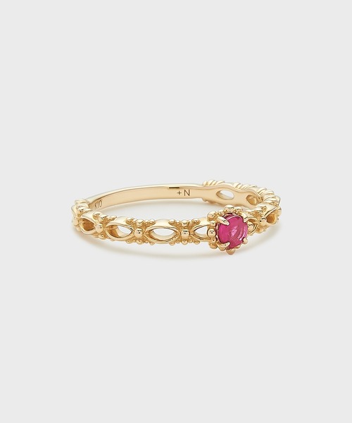 指輪 リング 「Pocket Ring」K10ルビーピンキーリング レディースの画像