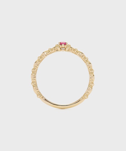 指輪 リング 「Pocket Ring」K10ルビーピンキーリング レディースの画像