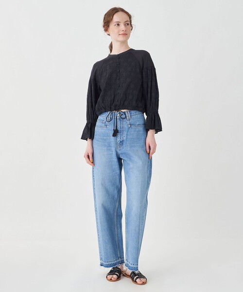 ブラウス シャツ プリーテッド コットンシルク シャツ レディース プリーテッド コットンシルク シャツ（シャツ/ブラウス）｜POLO
