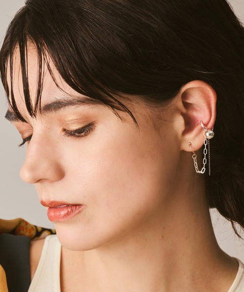 agete K10 シルバー ピアスチャーム agete（アガット） チャーム シルバー／K10ピアスチャーム（片耳用