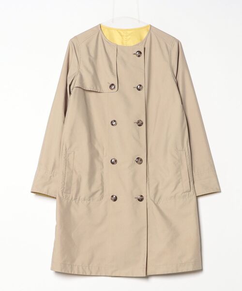 green label relaxing」 ノーカラーコート 38 ベージュ 