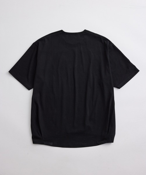 定価16500円 ADAM ET ROPE' ラミー オーバーサイズシャツ 黒 ADAM ET ROPE' tシャツ 「接触冷感」オーバーサイズ Tシャツ