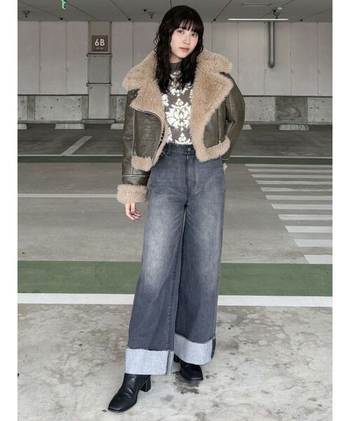MURUA ジーンズ デニム デニムパンツ ターンアップカットオフ