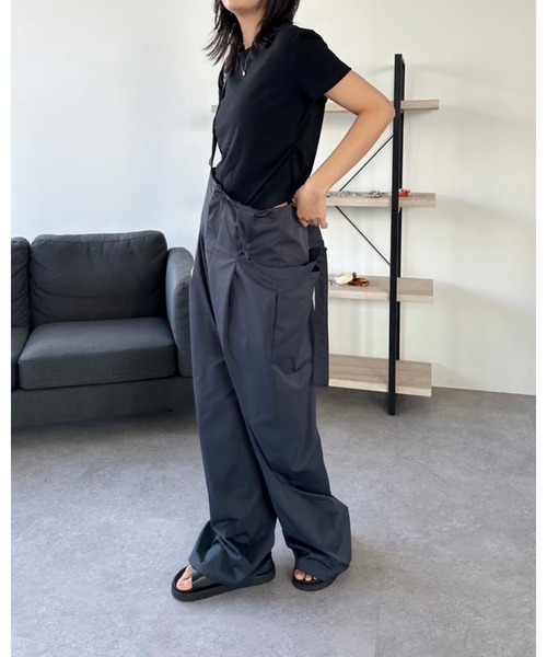 tシャツ サイドギャザープリントTEEシャツ レディース HANNE tシャツ Tシャツ サイドギャザーTEE レディース