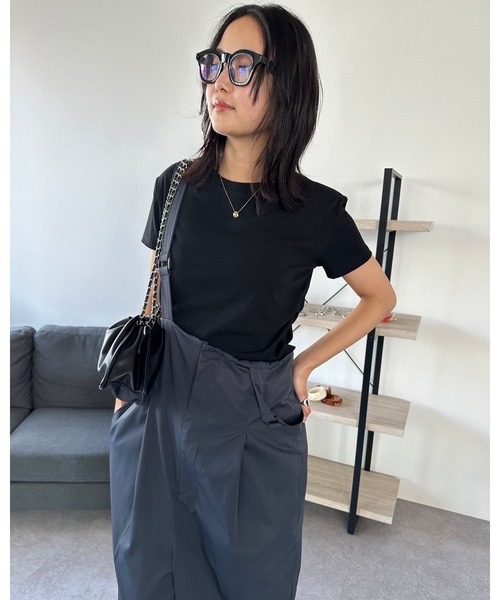 HANNE tシャツ Tシャツ サイドギャザーTEE レディース