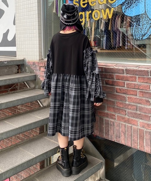 ワンピース AMOUR RIBBON CHECK ワンピース レディース : 84638778 