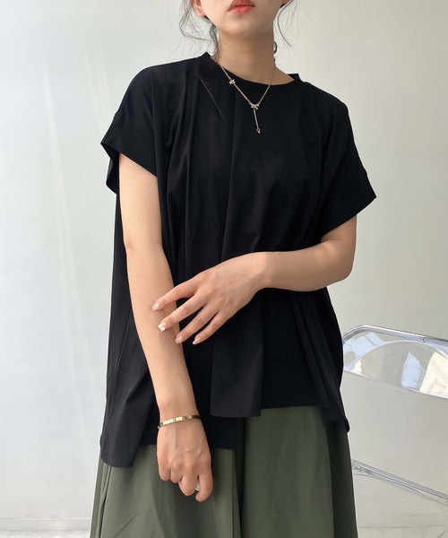 tシャツ アシンメトリープルオーバー レディース BEAMS HEART tシャツ アシンメトリー 異素材プルオーバー
