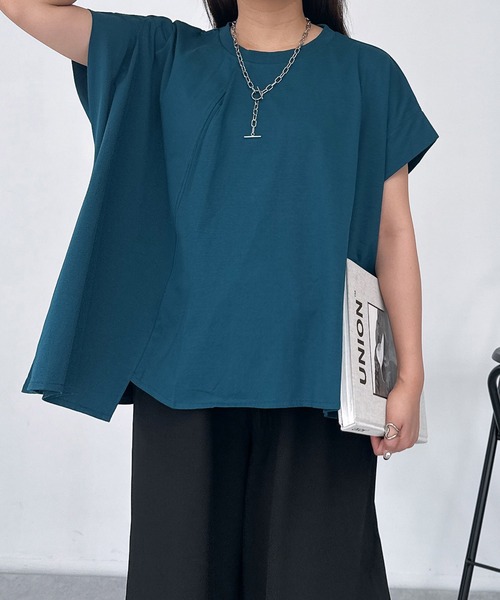 AS KNOW tシャツ 接触冷感 UVカット アシンメトリー フレンチ