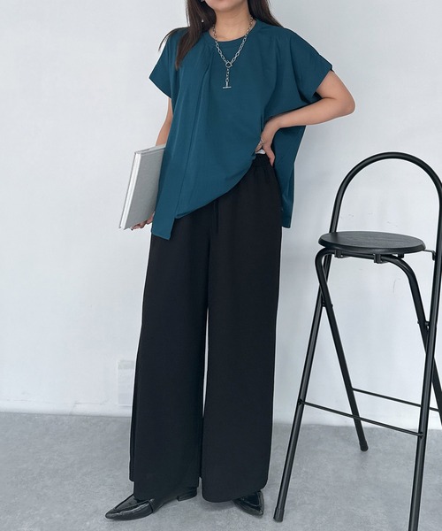 AS KNOW tシャツ 接触冷感 UVカット アシンメトリー フレンチ